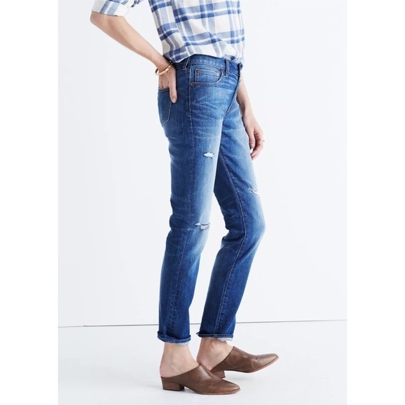 Madewell The Slim Boyjean in Brinville Wash: Rip and Repair Edition - Picture 3 of 11